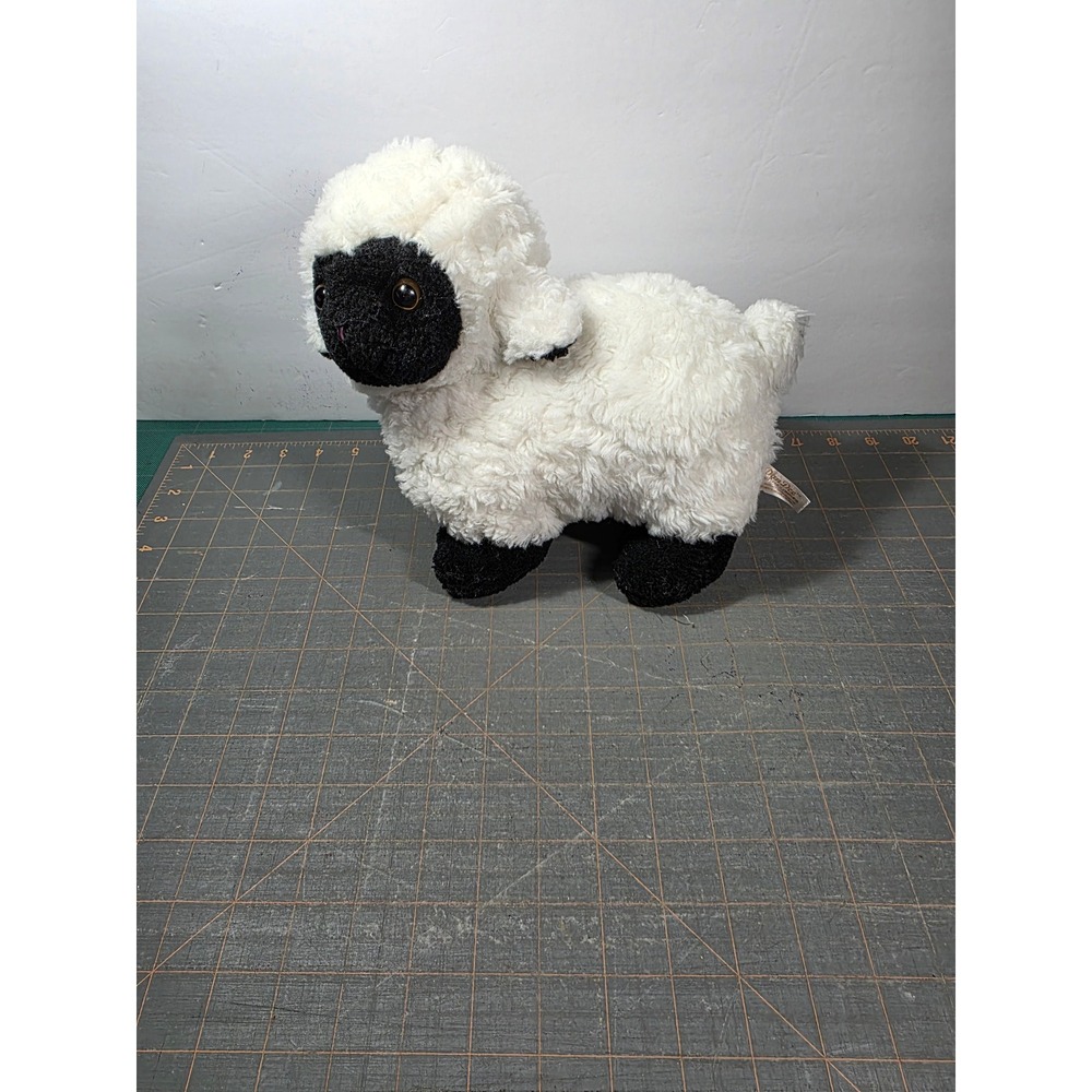 Dan Dee Lamb Plush White Black Sherpa Stuffed Animal 9 Inch
